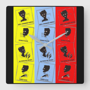 1950s three aces for Ace combs Square Wall Clock