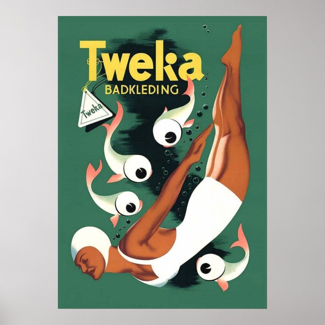1950s Tweka swimsuit ad Poster (Front)