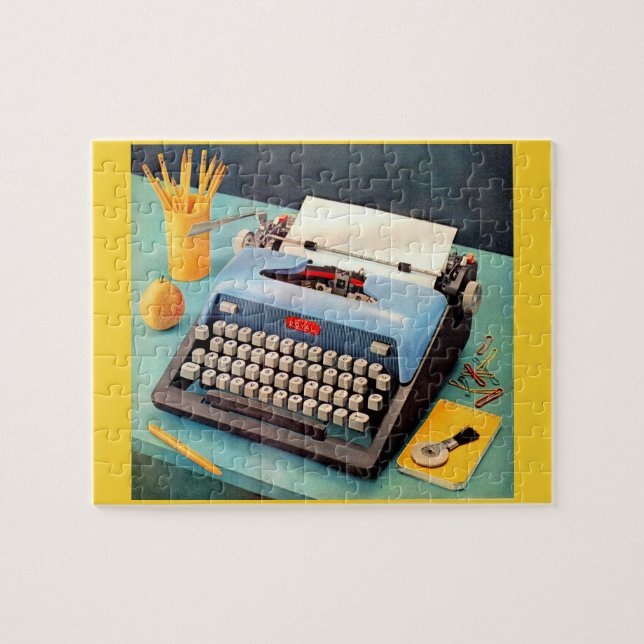 1950s typewriter ad image jigsaw puzzle (Horizontal)