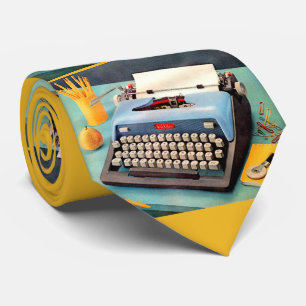 1950s typewriter  tie
