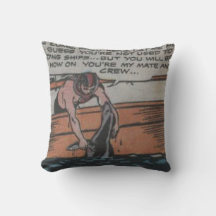 1950s Vintage Adventure Comic Cushion