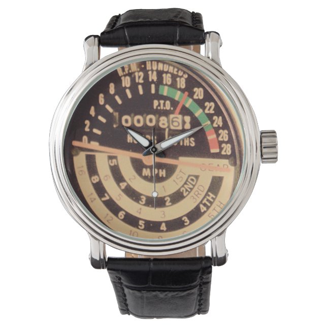 1950s Vintage Farm Tractor Speedometer/Tachometer Watch (Front)