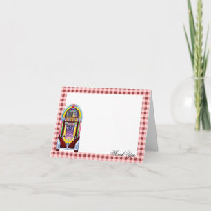1950s Vintage Jukebox Wedding Thank You Card