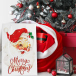 1950s Vintage Retro Santa Claus Christmas Medium Gift Bag<br><div class="desc">This mid-century vintage Christmas bag features an illustration of Santa Claus,  reminiscent of the Jolly Old Saint Nick of the 1950's and 60's with the words "Merry Christmas".</div>