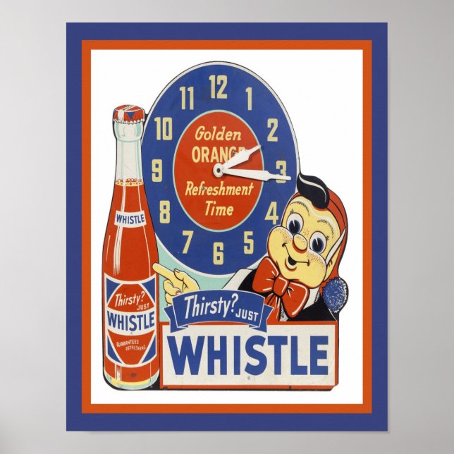 1950's Whistle Soda Pop Advertisement Poster (Front)