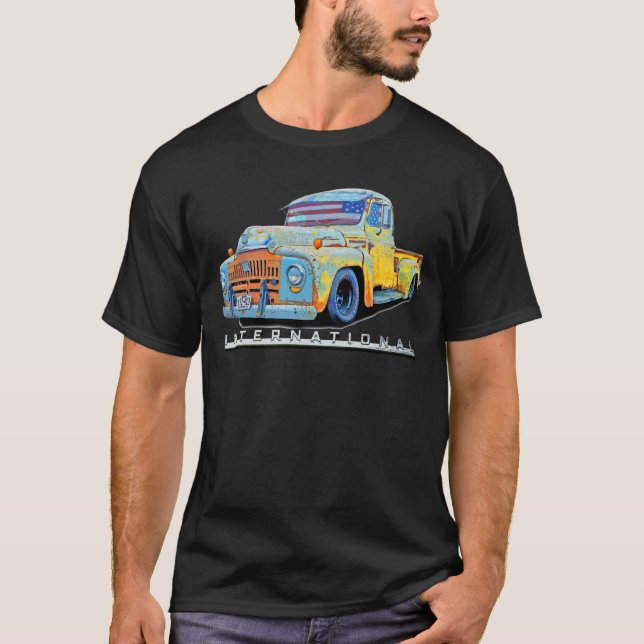 1951 1952 INTERNATIONAL HARVESTER PICK UP RATROD T-Shirt (Front)