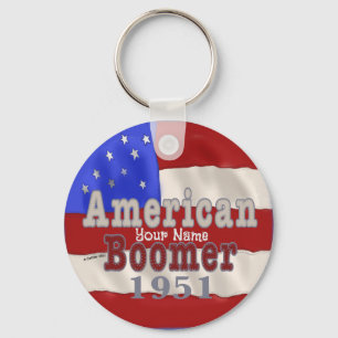 1951 Birthday Baby Boomer   Key Ring