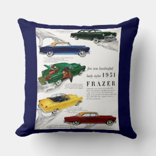 1951 Frazer automobile ad print Cushion