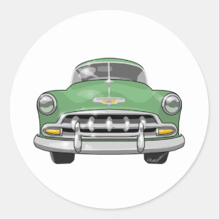 1952 Chevrolet Deluxe Classic Round Sticker