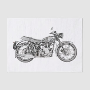 1952 Velocette Venom Motorcycle Motorbike Drawing Tissue Paper