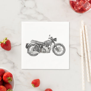 1952 Velocette Venom Motorcycle Napkin