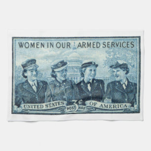 1952 Women in US Armed Services Tea Towel