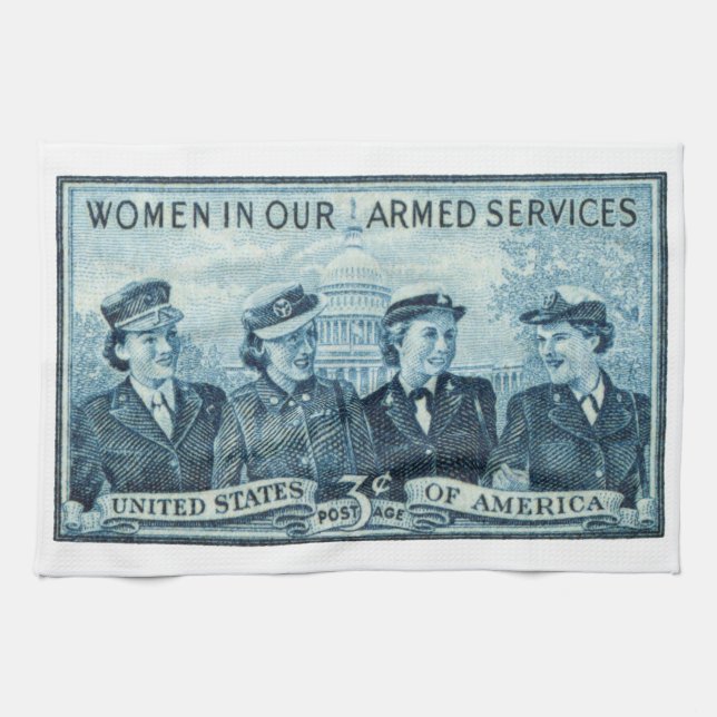 1952 Women in US Armed Services Tea Towel (Horizontal)