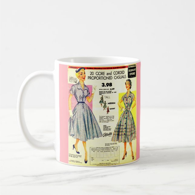 1953 Gimbels Subway Store dress sale Coffee Mug (Left)