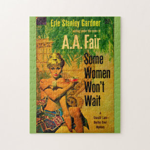 1953 pulp novel cover Some Women Won’t Wait Jigsaw Puzzle