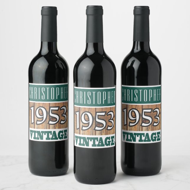 1953 Year of Birth Wine Label (Bottles)