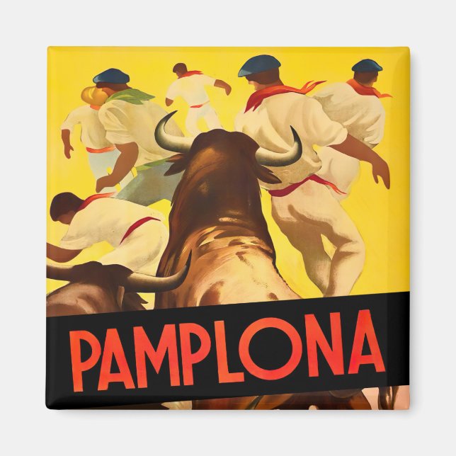 1954 Feria de Pamplona vintage travel  Magnet (Front)