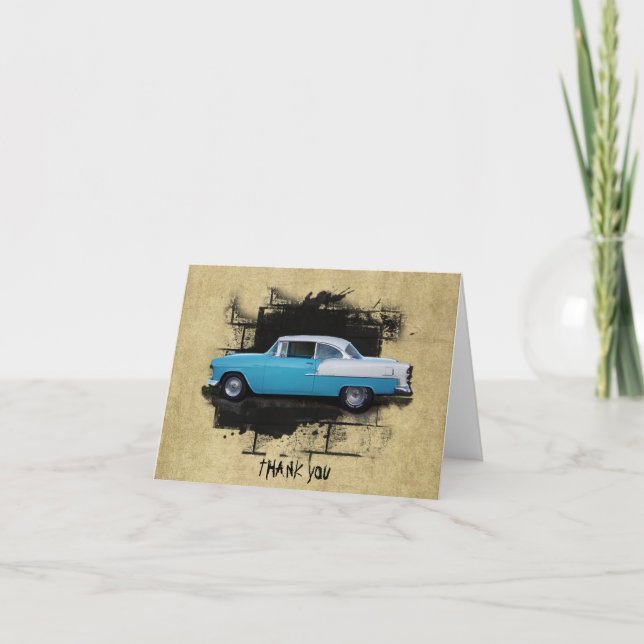 1955 Chevy Bel Air- Classic Cars- Thank You Note C Card (Front)