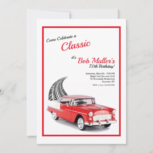 1955 Chevy Bel Air Invitation Vertical (Front)