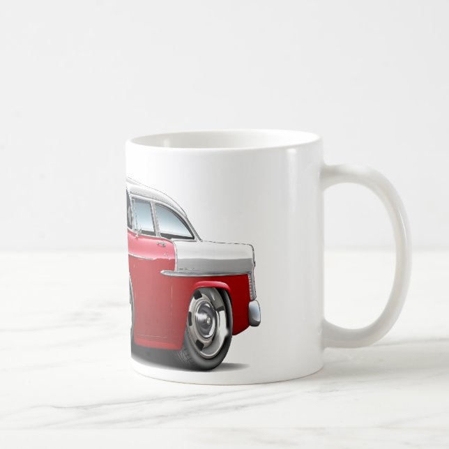 1955 Chevy Belair Red-White Car Coffee Mug (Right)