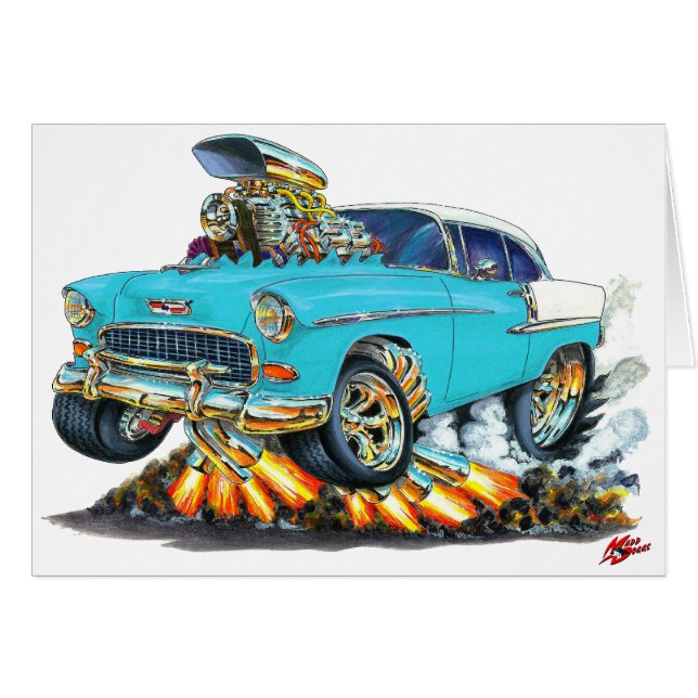 1955 Chevy Belair Turquoise Car (Front Horizontal)