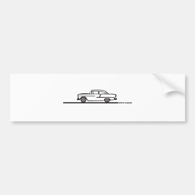 1955 Chevy Hardtop Post Bumper Sticker (Front)