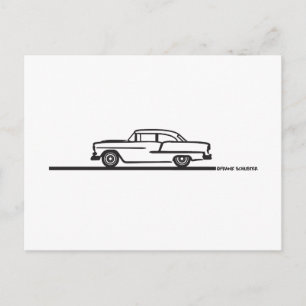 1955 Chevy Hardtop Post Postcard