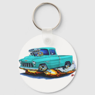 1955 Chevy Pickup Turquoise Truck Key Ring