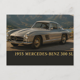 1955 Mercedes-Benz 300 SL Gullwing Classic German Postcard