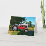 1955 Red and White Tractor Greeting Card<br><div class="desc">This tractor is a fully restored vintage tractor parked near an alfalfa field in the greenbelt of Southern Utah. Give your tractor fan a card he or she will love.</div>