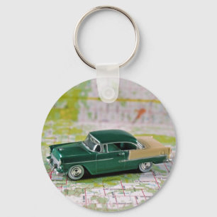 1955 Retro Car  Key Ring