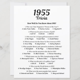 1955 Trivia Game