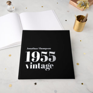 1955 Vintage Name Black Male 70th Birthday Party Guest Book