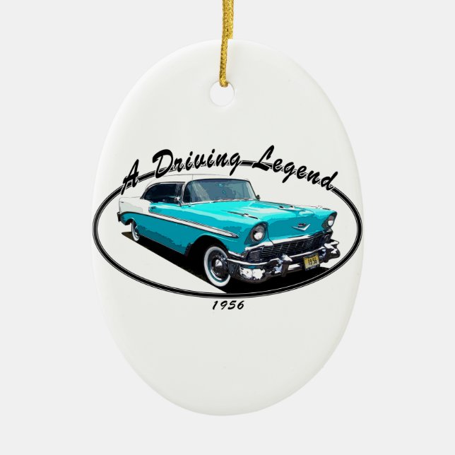 1956 BEL AIR BLUE CERAMIC TREE DECORATION (Front)