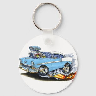 1956 Chevy 150-210 Lt Blue Car Key Ring