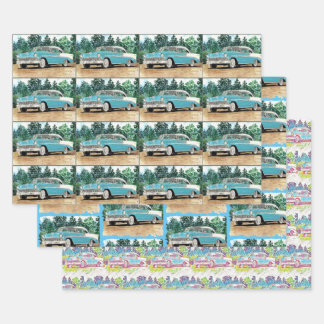 1956 Chevy Art Set Wrapping Paper Sheet