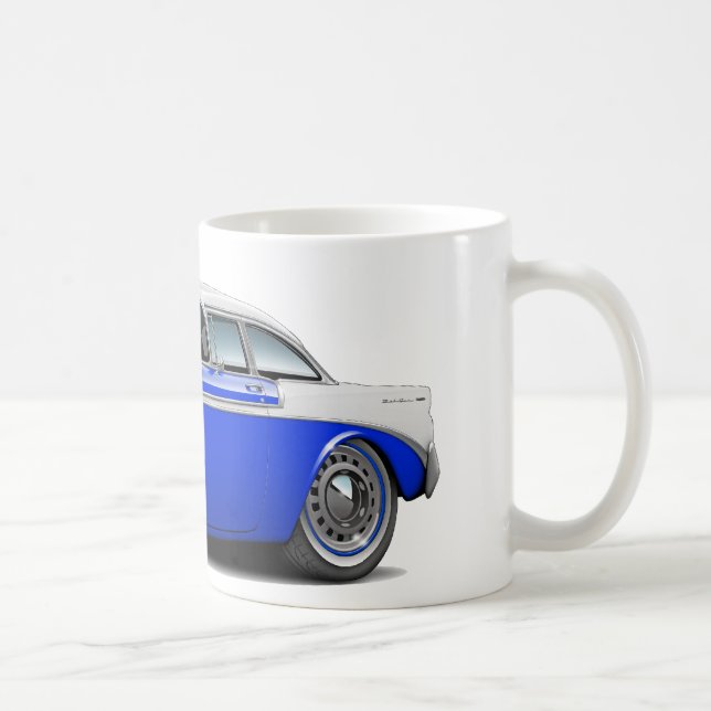 1956 Chevy Belair Blue-White Car Coffee Mug (Right)