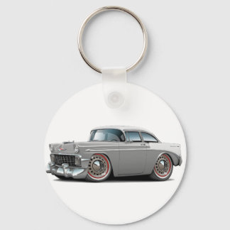 1956 Chevy Belair Grey-White Car Key Ring