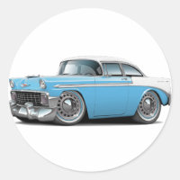 1956 Chevy Belair Lt Blue-White Car