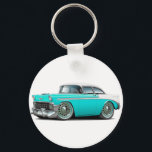 1956 Chevy Belair Turquoise-White Car Key Ring<br><div class="desc">Keychain Template</div>