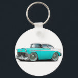 1956 Chevy Belair Turquoise-White Car Key Ring<br><div class="desc">Keychain Template</div>