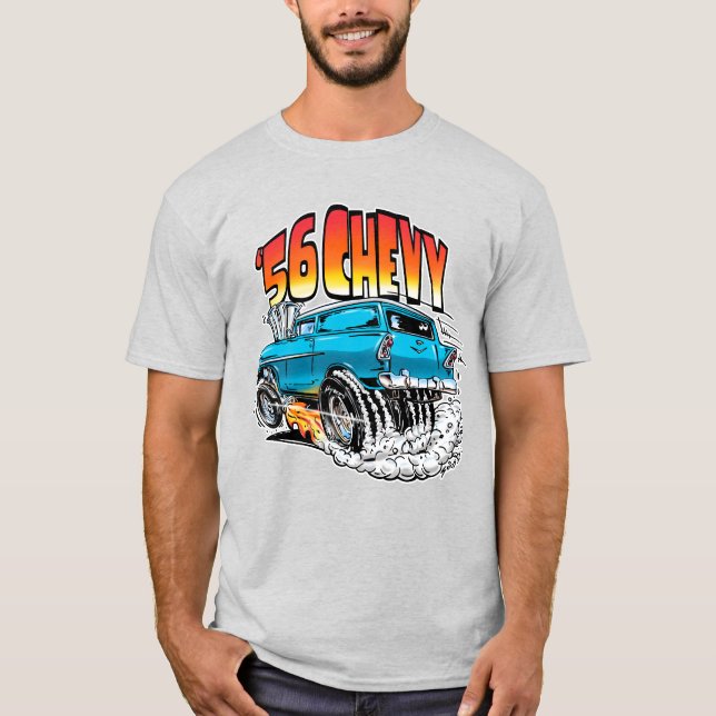 1956 Chevy Monster Hot Rod T-Shirt (Front)