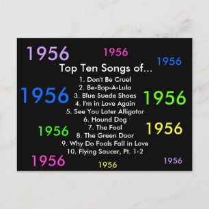 1956 Songs Postcard
