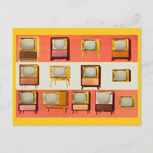 1956 television sets postcard (Front)