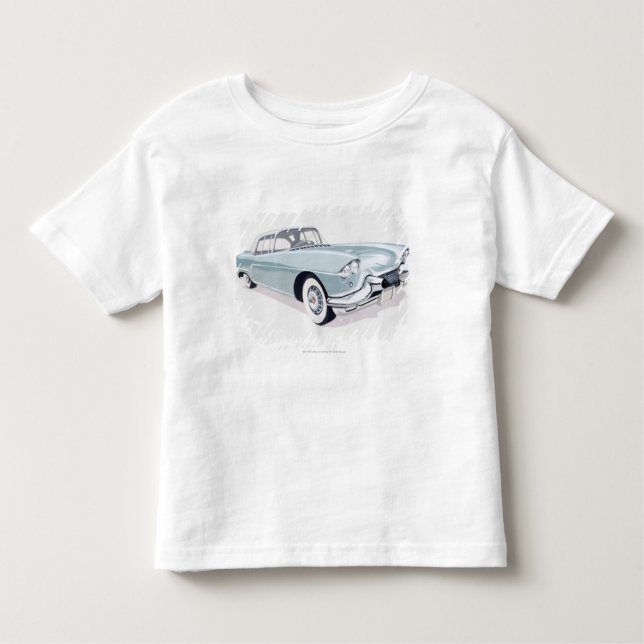 1957 Cadillac with silhouette of driver inside Toddler T-Shirt (Front)