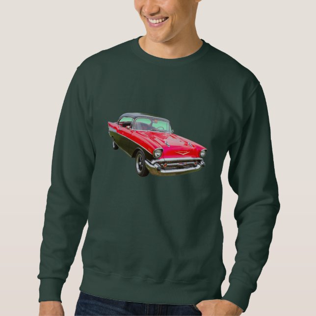 1957 Chevrolet Bel Air Classic Car Sweatshirt (Front)