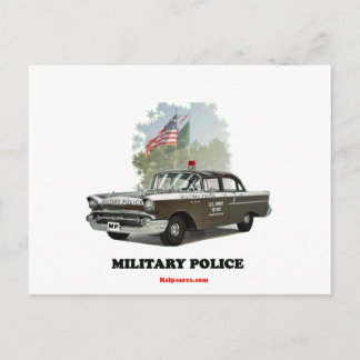 1957_ Chevrolet_Military_Police Postcard