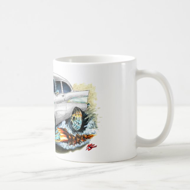 1957 Chevy 150-210 White Car Coffee Mug (Right)