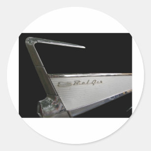 1957 Chevy Bel Air Classic Round Sticker