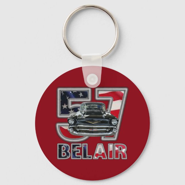 1957 Chevy Belair Key Chain. Key Ring (Front)